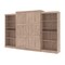 Bestar Pur 136W Queen Murphy Bed with 2 Storage Units (137W) in rustic brown 26885-000009 - alternate 1